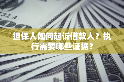 济南担保人如何起诉借款人？执行需要哪些证据？