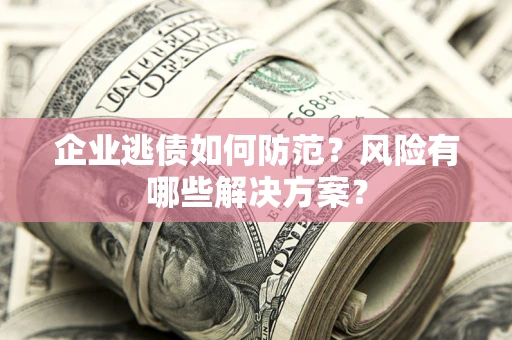 济南企业逃债如何防范？风险有哪些解决方案？